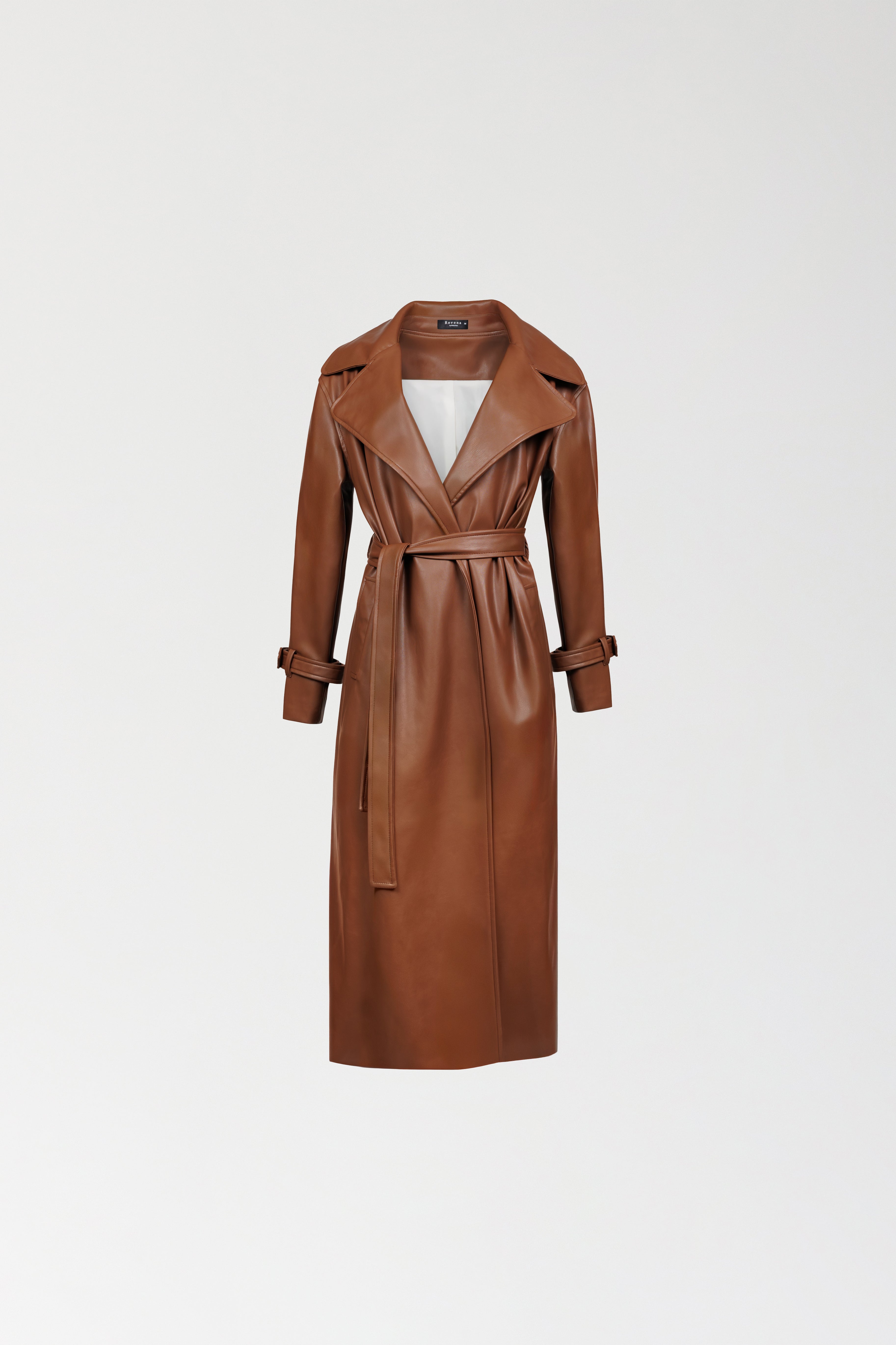 Trencz skórzany maxi