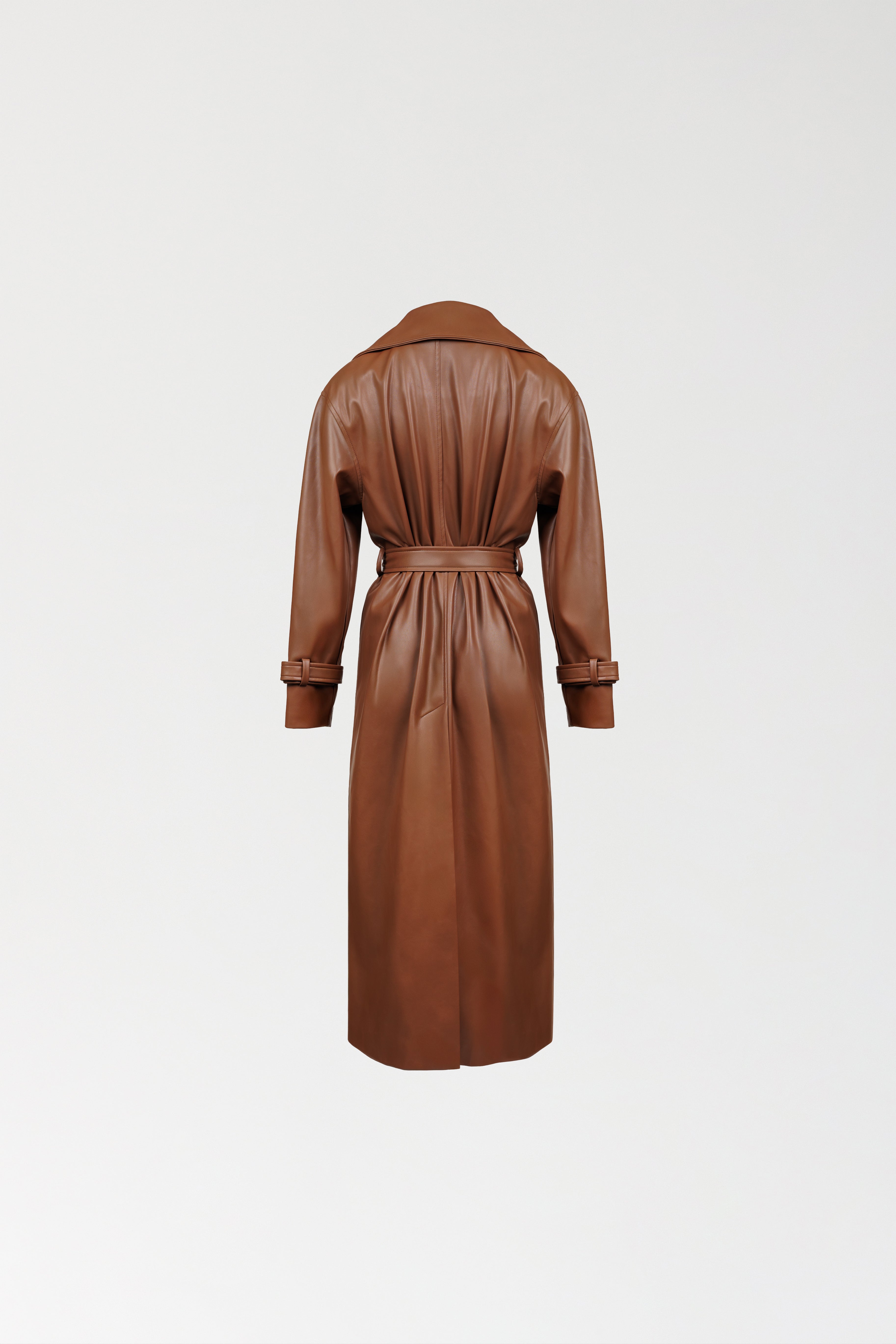 Trencz skórzany maxi