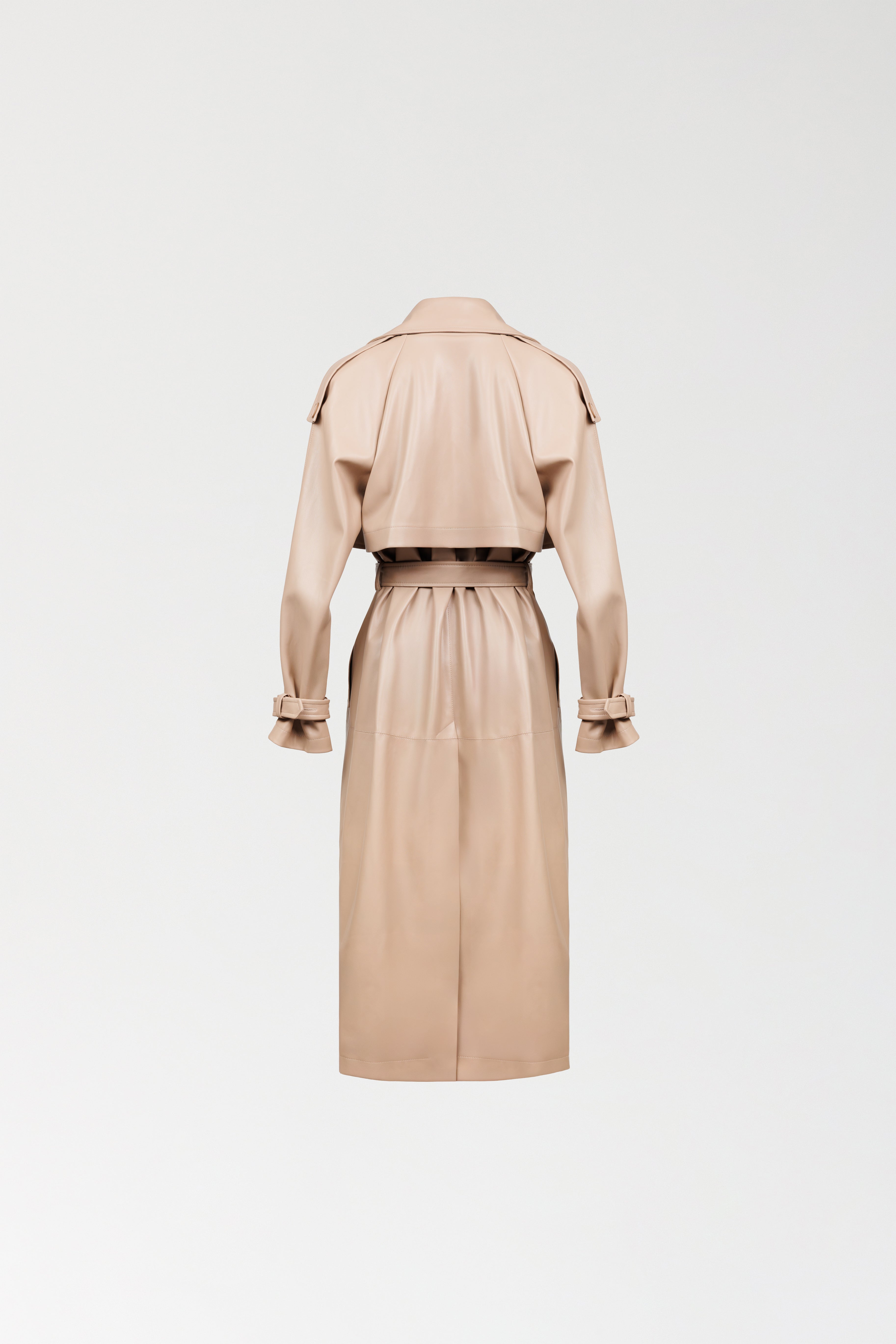 Trencz skórzany maxi